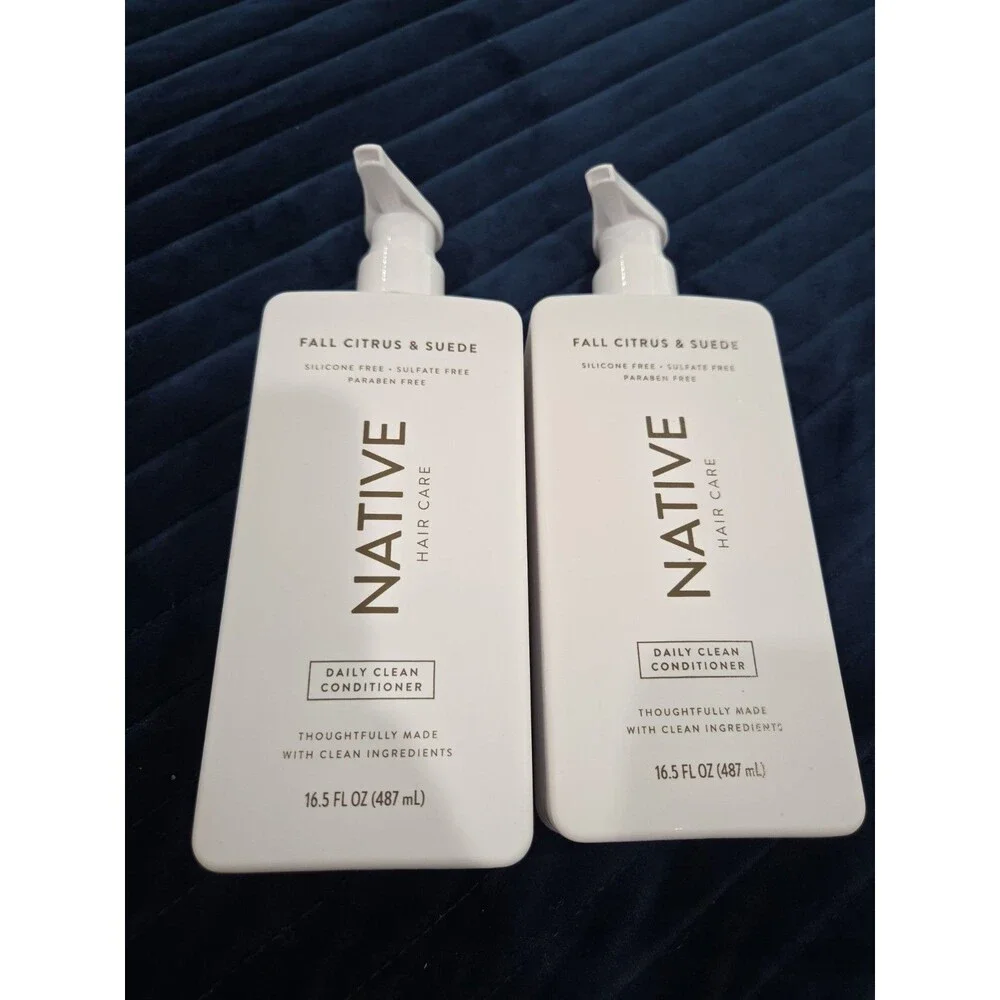 Set Of 2 Native Fall Citrus & Suede Hair Conditioner 16.5 FL oz NEW HB 10